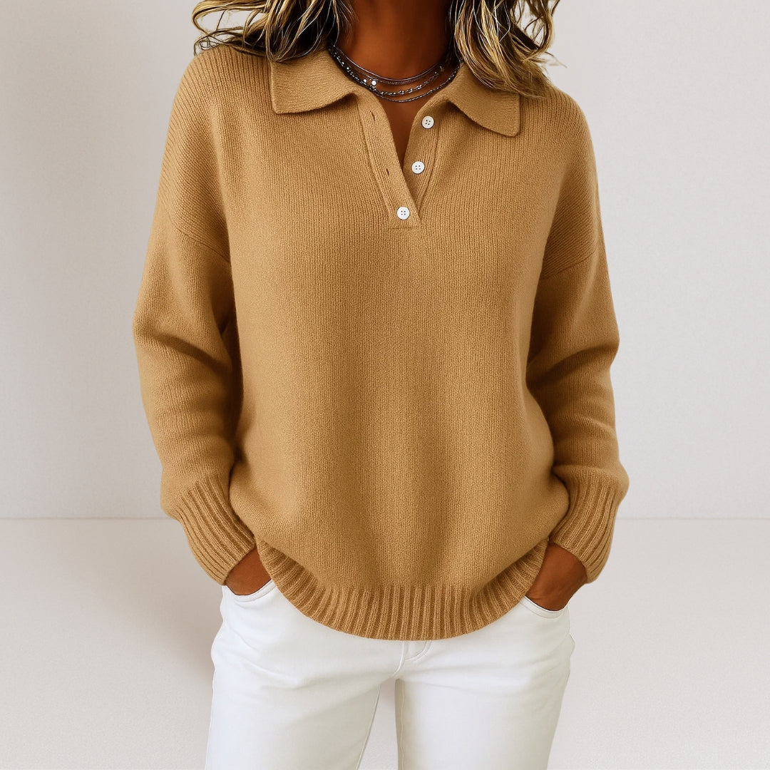Olivia™ | Maglione in maglia morbida con collo