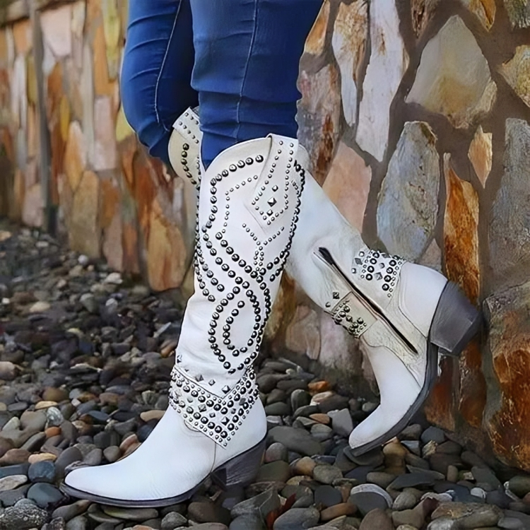 Rufa™ | Stivali Western al Ginocchio con Borchie