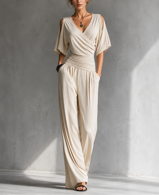 Aldara - Tuta Elegante con Spalle Scoperte