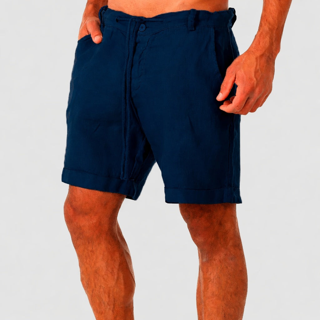 Adrián | Pantaloncino in lino da uomo con vita regolabile