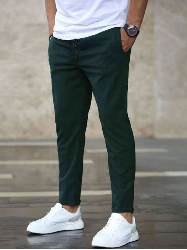 Gonzalo | Pantaloni Chino Slim Fit da Uomo con Vita Elastica e Cordino