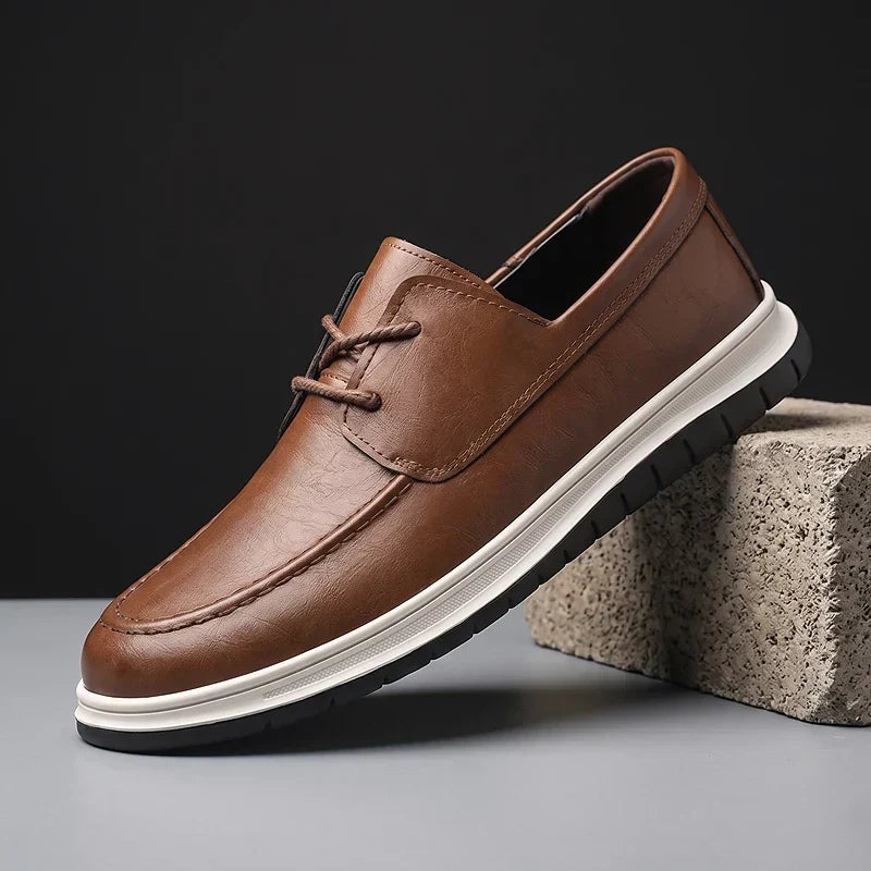 ZP14 - Sneakers in pelle tono terra