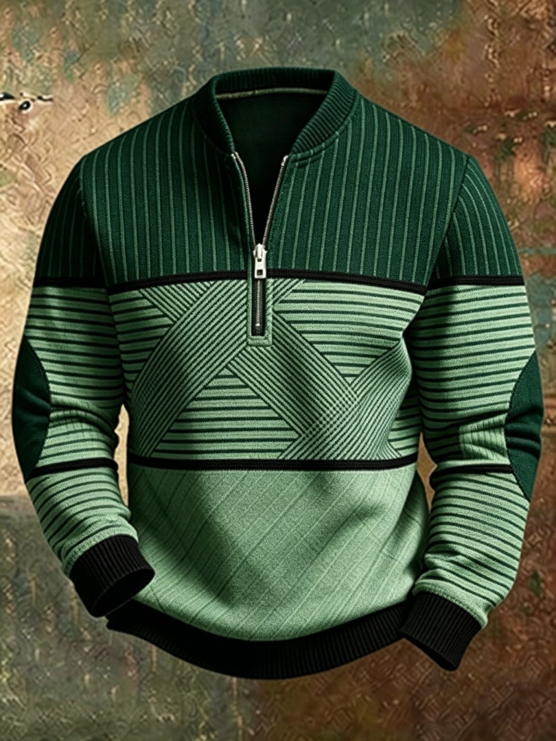 Andrea - Maglione da Uomo con Mezza Zip