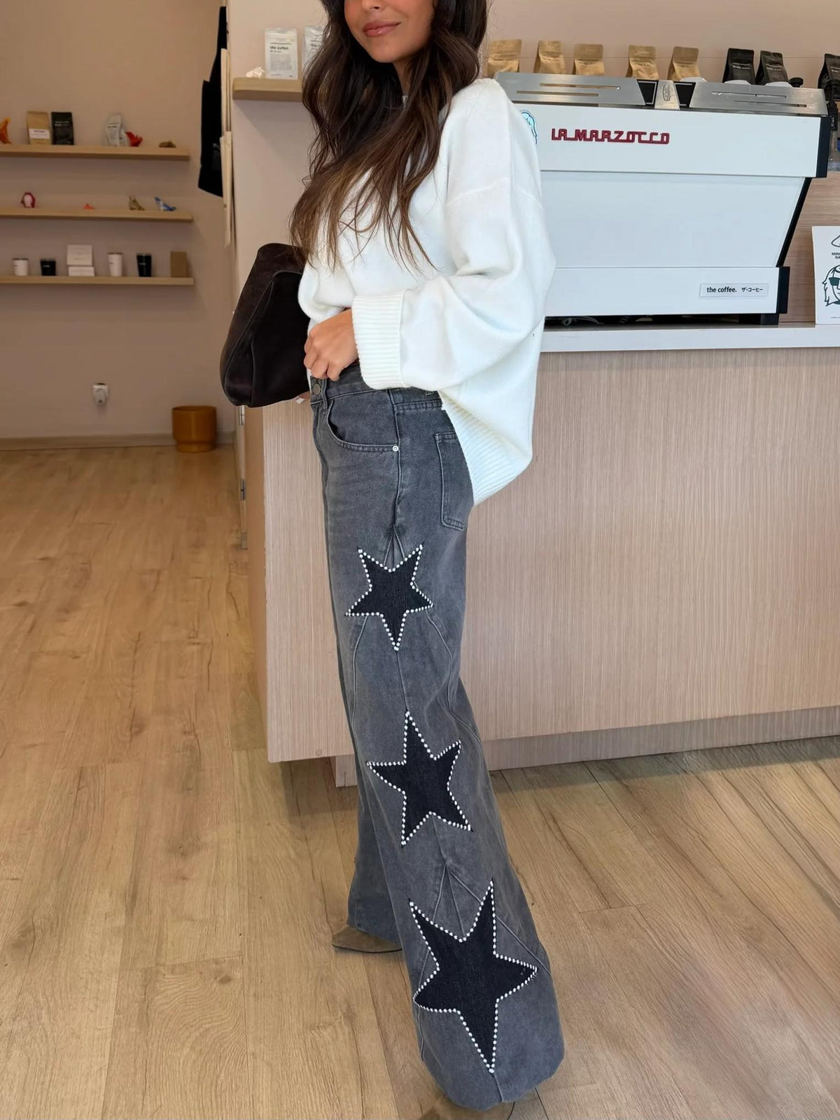 Jeans dritti con stelle Casual Star