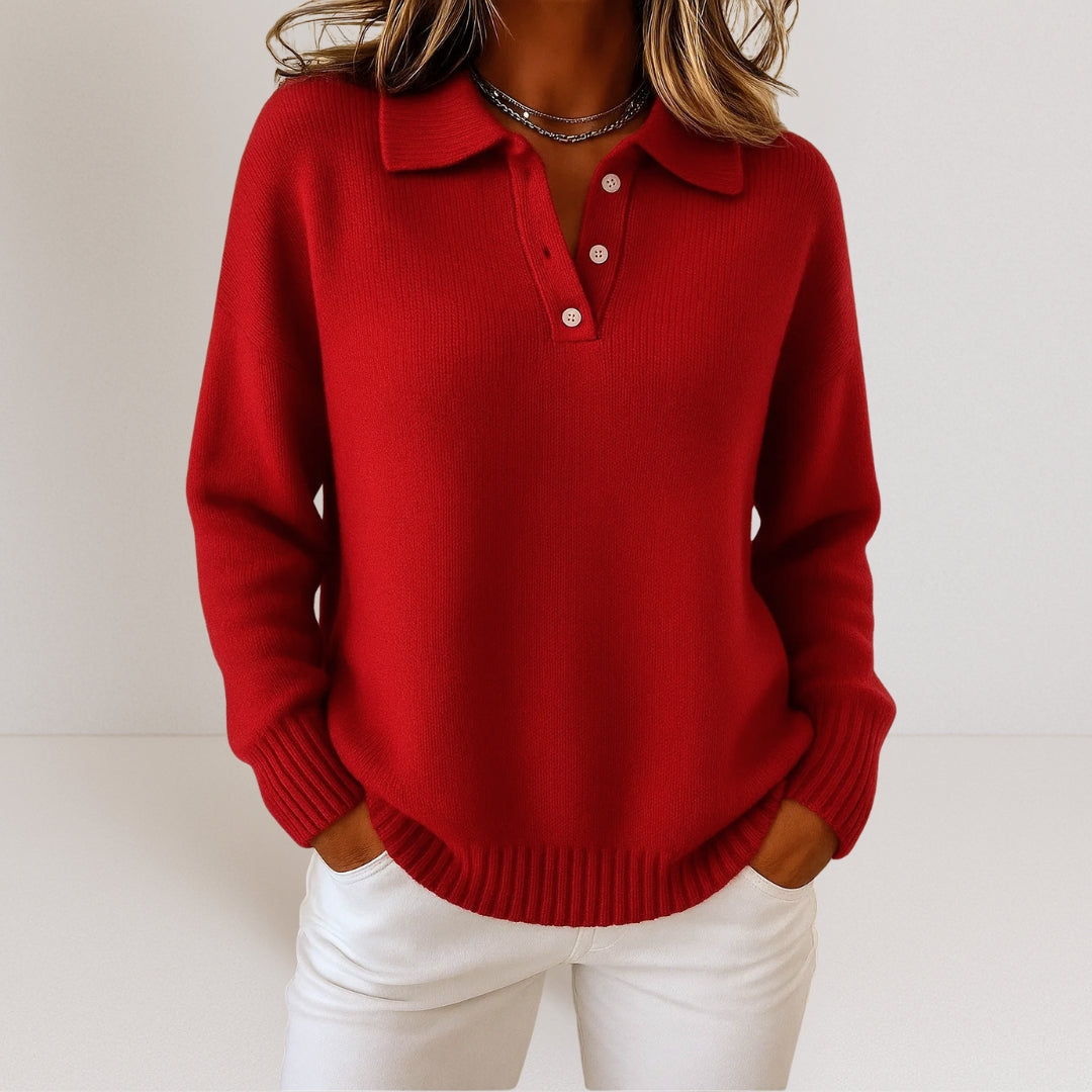Olivia™ | Maglione in maglia morbida con collo
