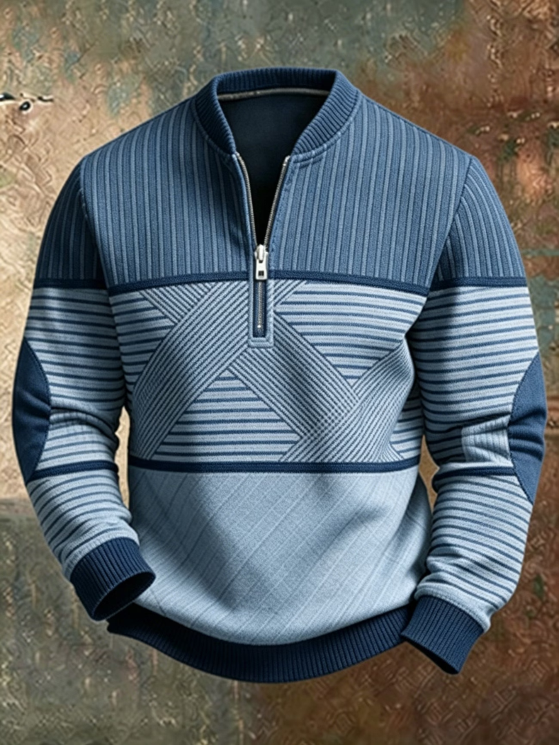 Andrea - Maglione da Uomo con Mezza Zip