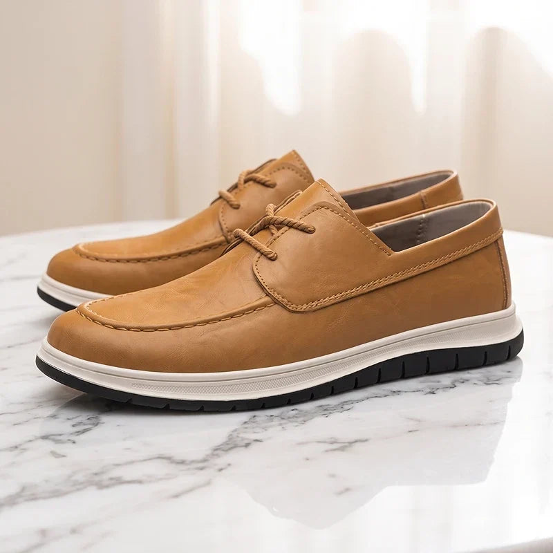 ZP14 - Sneakers in pelle tono terra