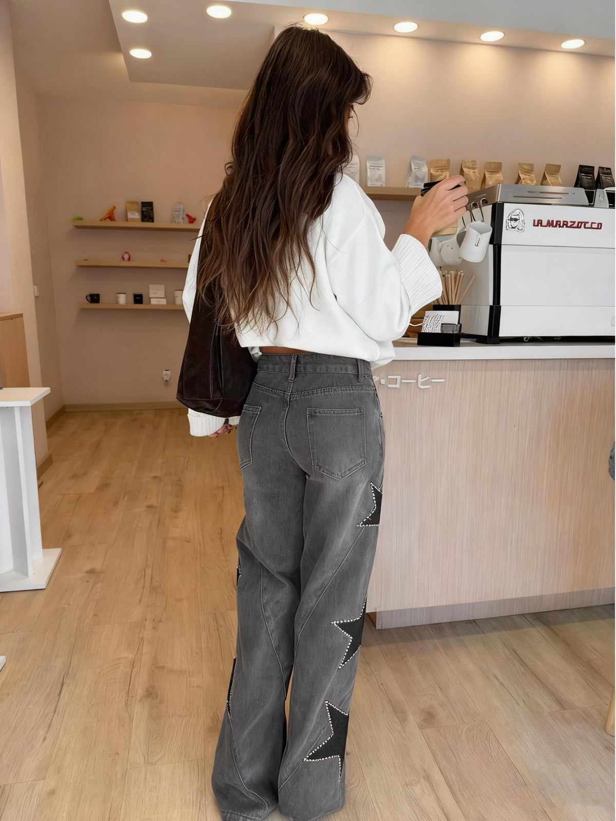 Jeans dritti con stelle Casual Star