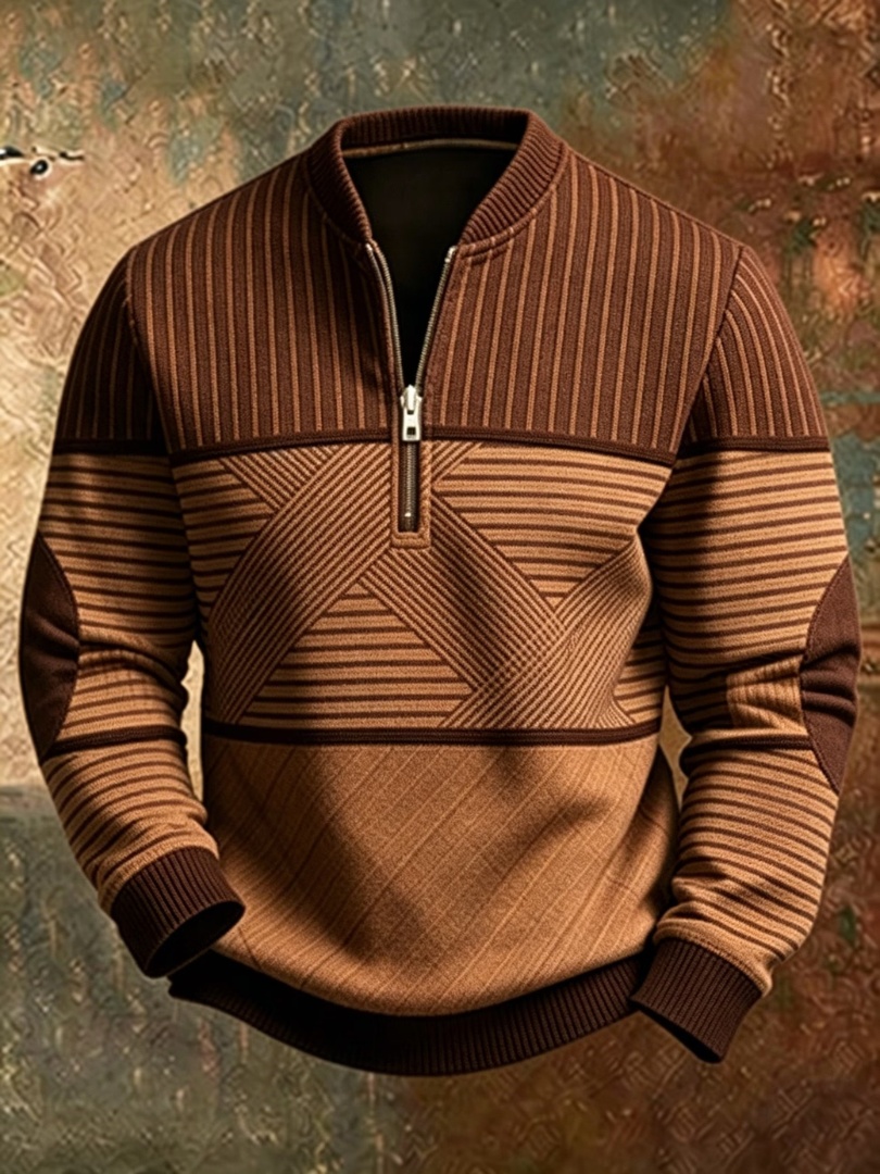 Andrea - Maglione da Uomo con Mezza Zip