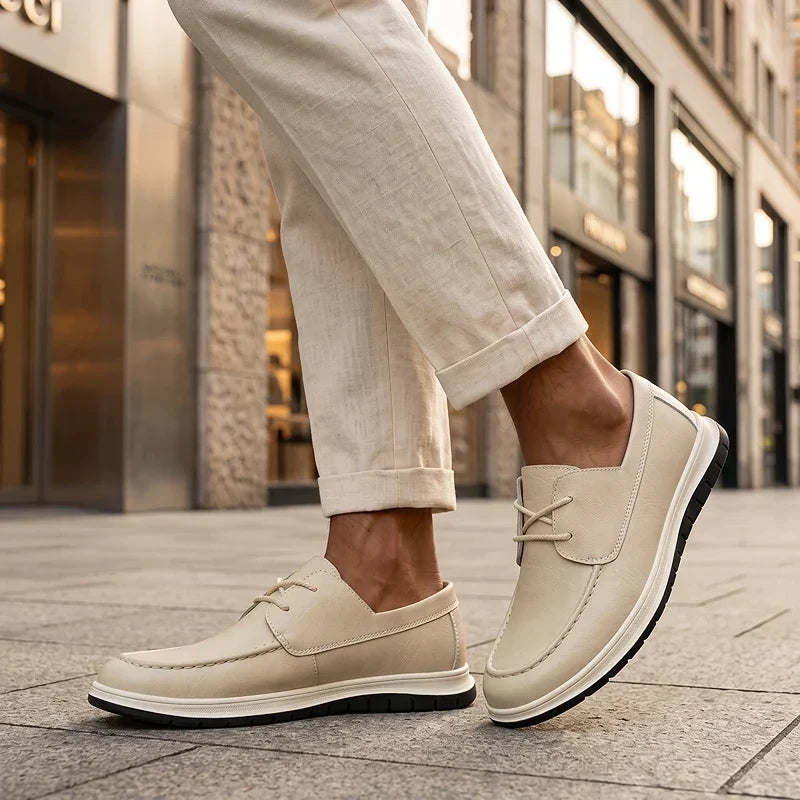 ZP14 - Sneakers in pelle tono terra