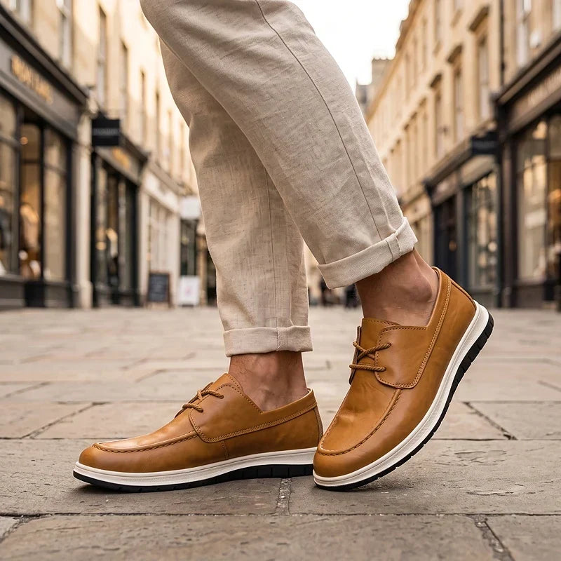 ZP14 - Sneakers in pelle tono terra