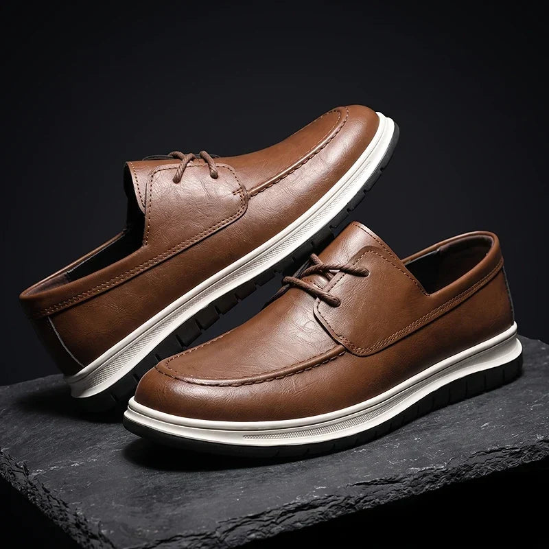 ZP14 - Sneakers in pelle tono terra