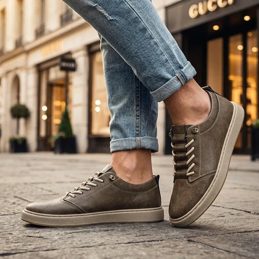 ZP09 - Scarpe da ginnastica in pelle sartoriali