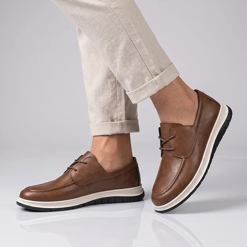 ZP14 - Sneakers in pelle tono terra
