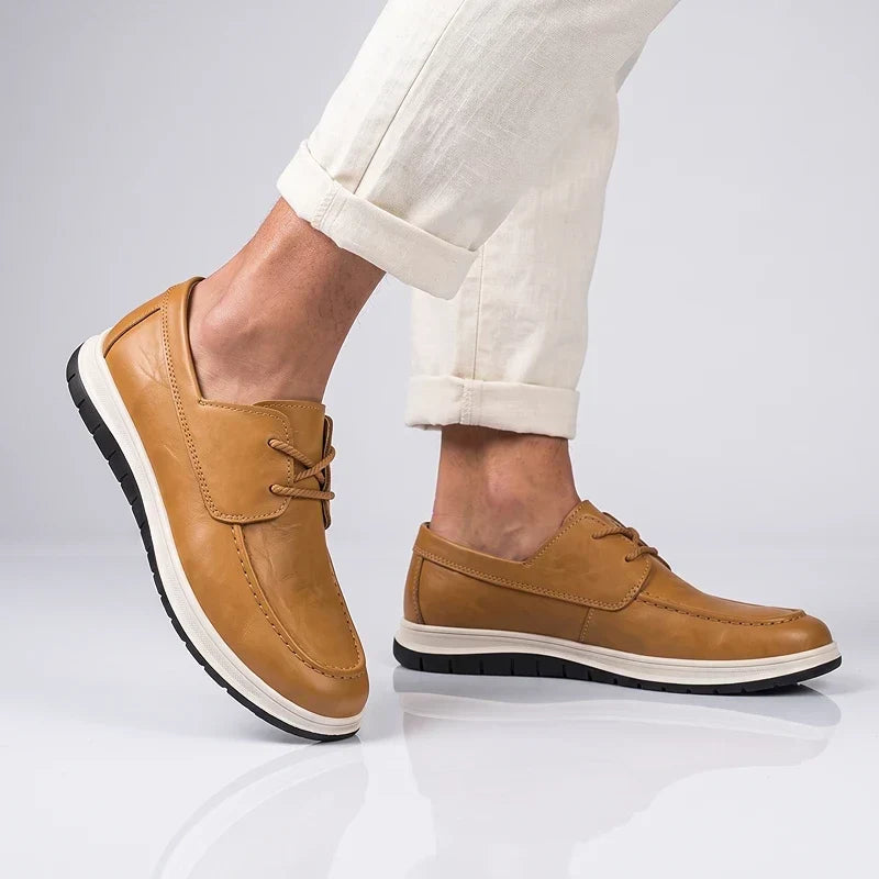 ZP14 - Sneakers in pelle tono terra