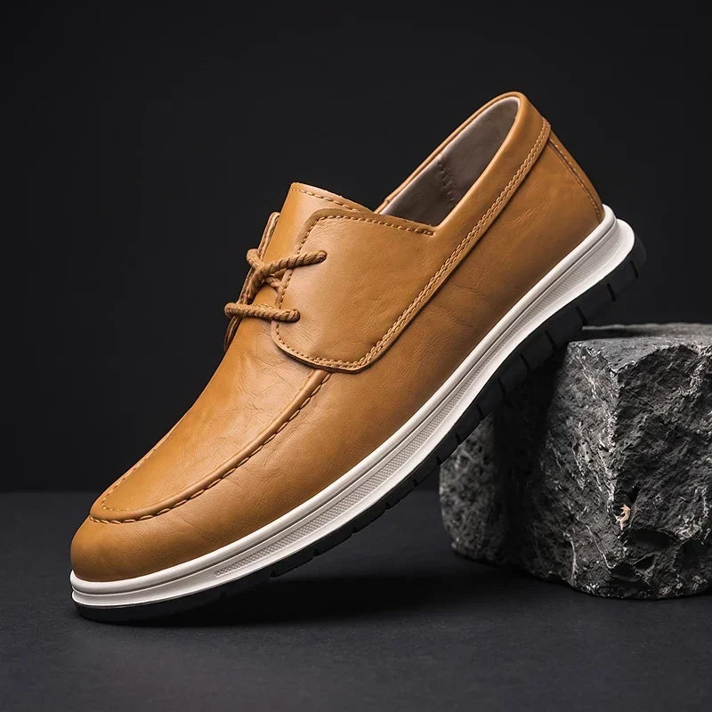 ZP14 - Sneakers in pelle tono terra