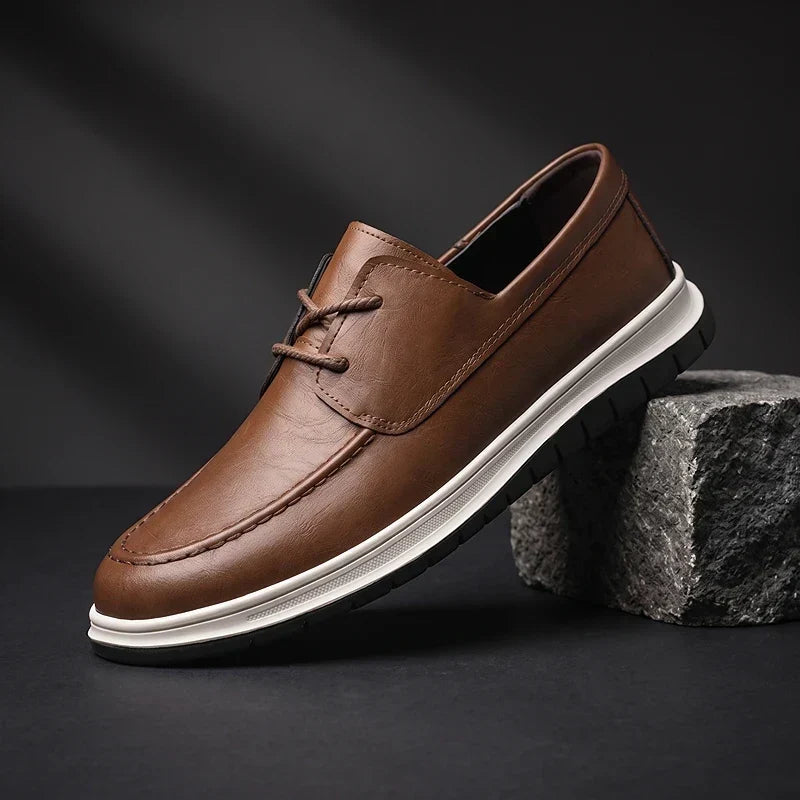ZP14 - Sneakers in pelle tono terra
