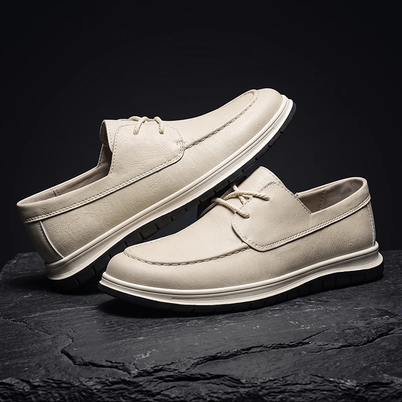 ZP14 - Sneakers in pelle tono terra