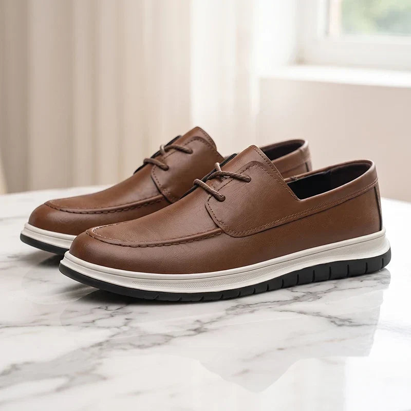 ZP14 - Sneakers in pelle tono terra