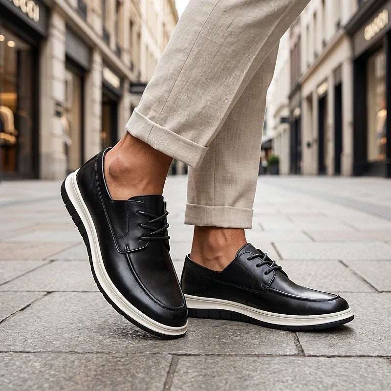 ZP14 - Sneakers in pelle tono terra