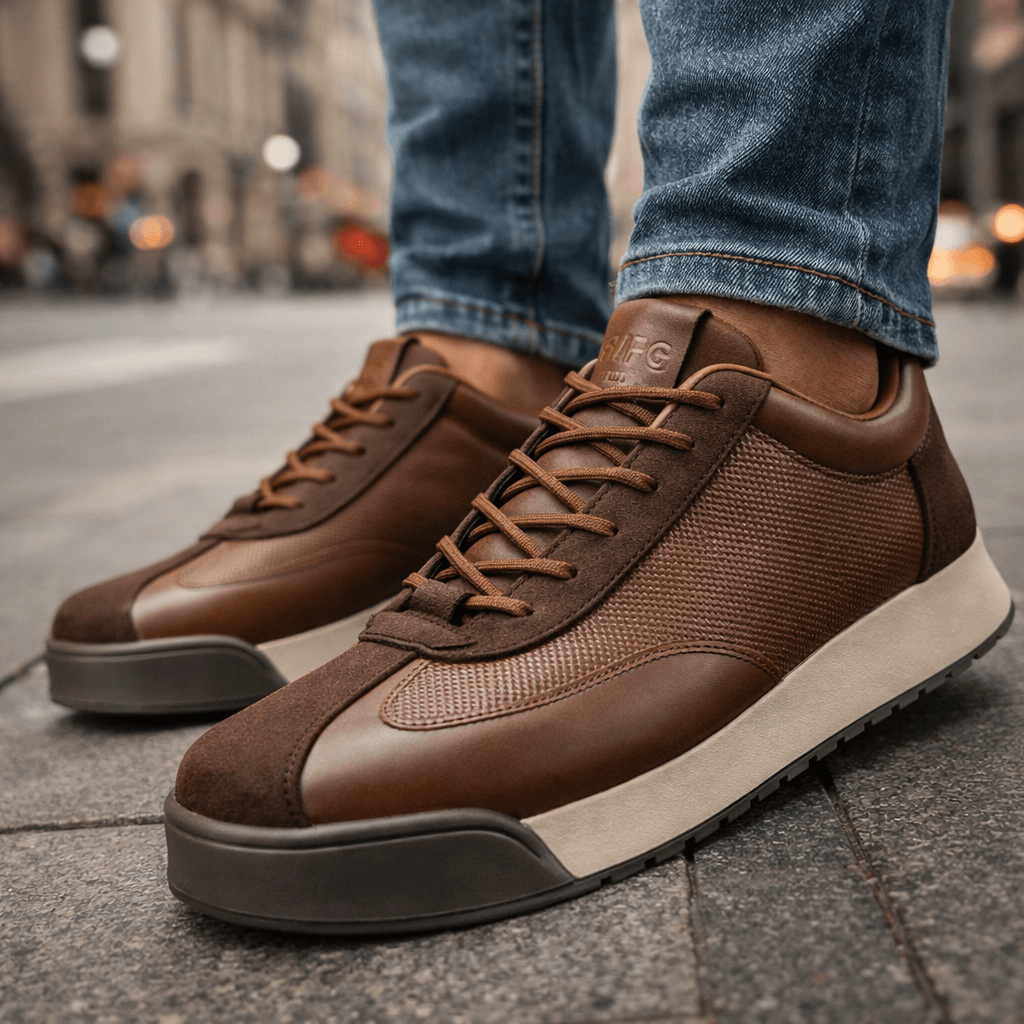 ZP05 - Scarpe da ginnastica in pelle casual