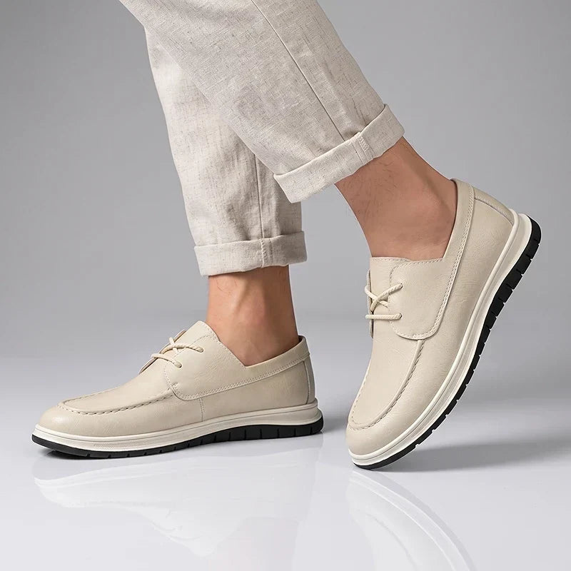 ZP14 - Sneakers in pelle tono terra