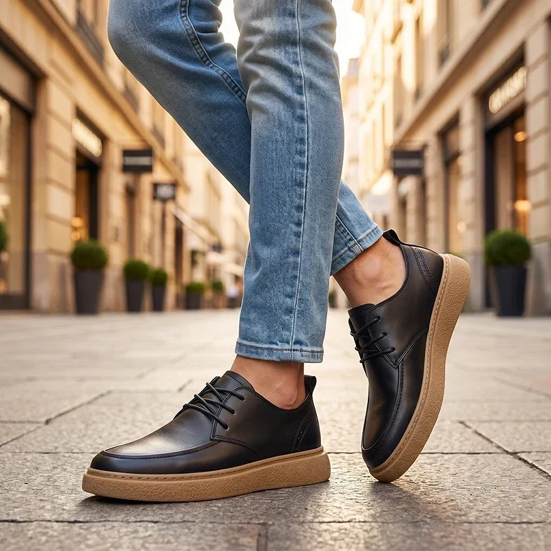 ZP15 - Scarpe da ginnastica in pelle bicolore