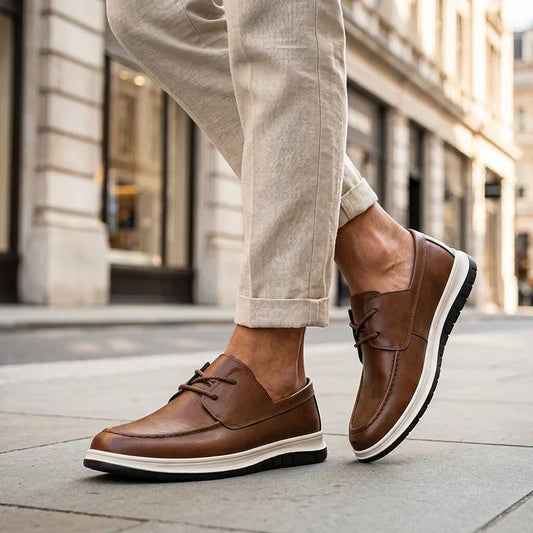 ZP14 - Sneakers in pelle tono terra