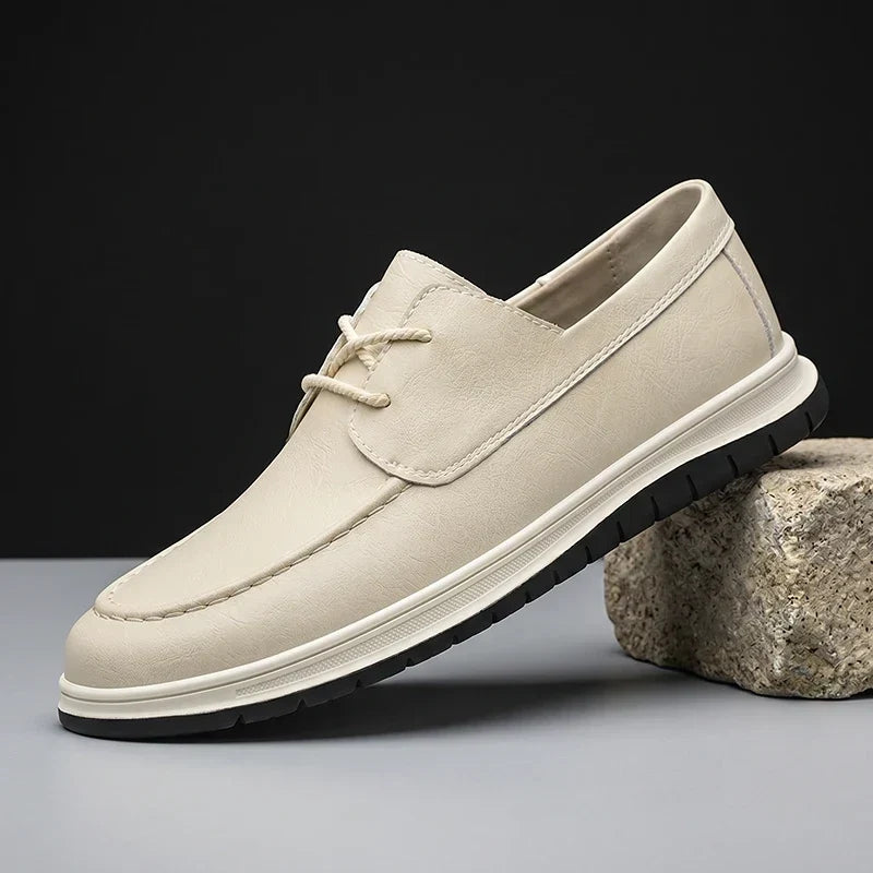 ZP14 - Sneakers in pelle tono terra