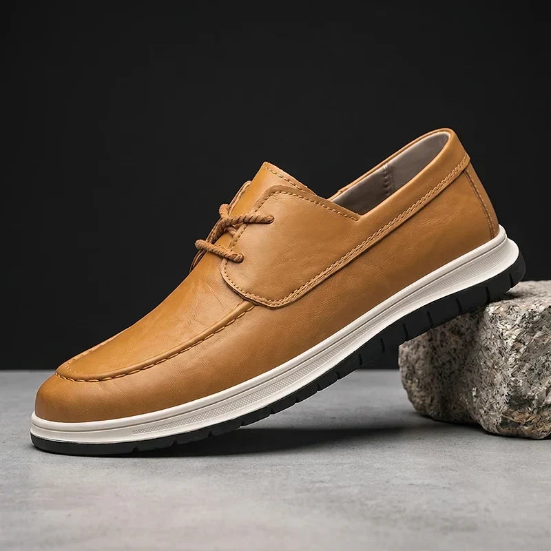 ZP14 - Sneakers in pelle tono terra