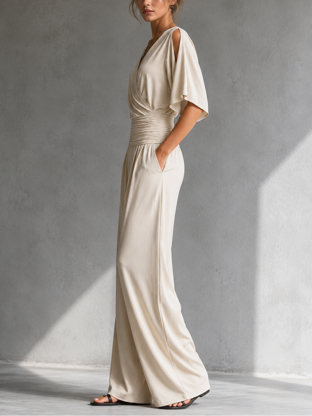 Aldara - Tuta elegante con spalle scoperte