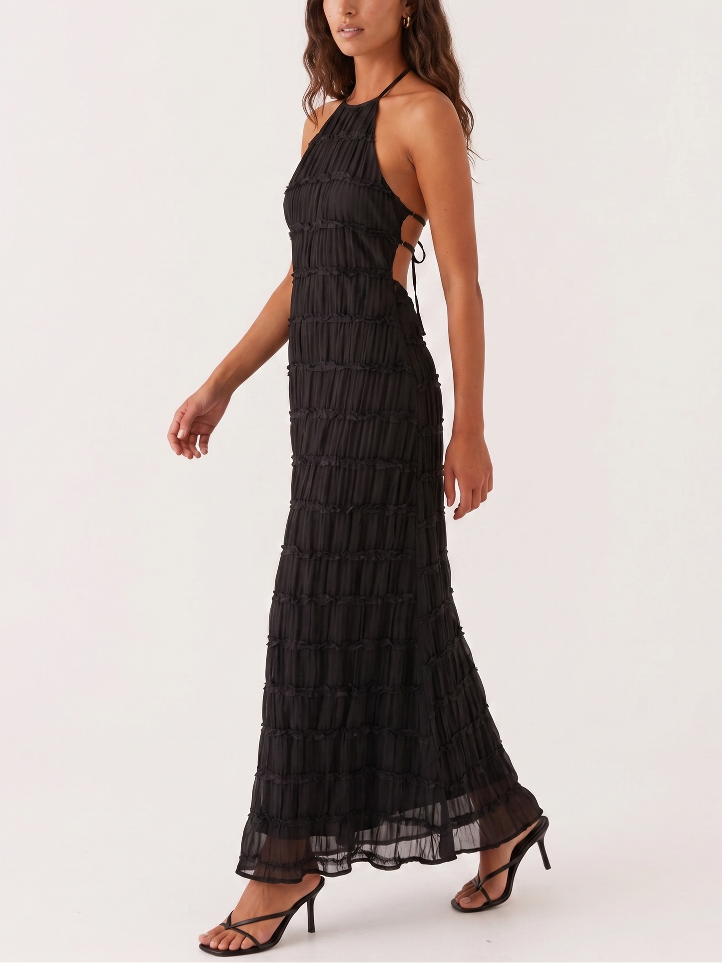 Maite - Vestito Maxi Elegante Estivo con Scollo a Halterneck