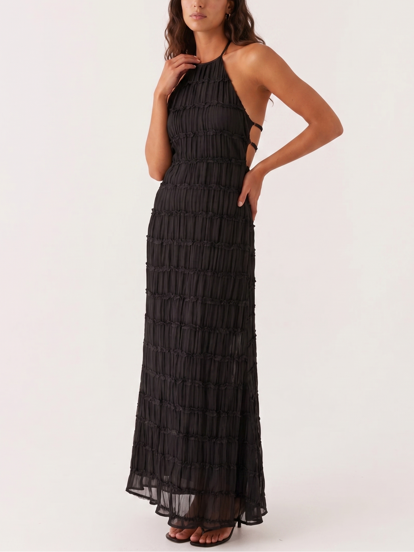 Maite - Vestito Maxi Elegante Estivo con Scollo a Halterneck