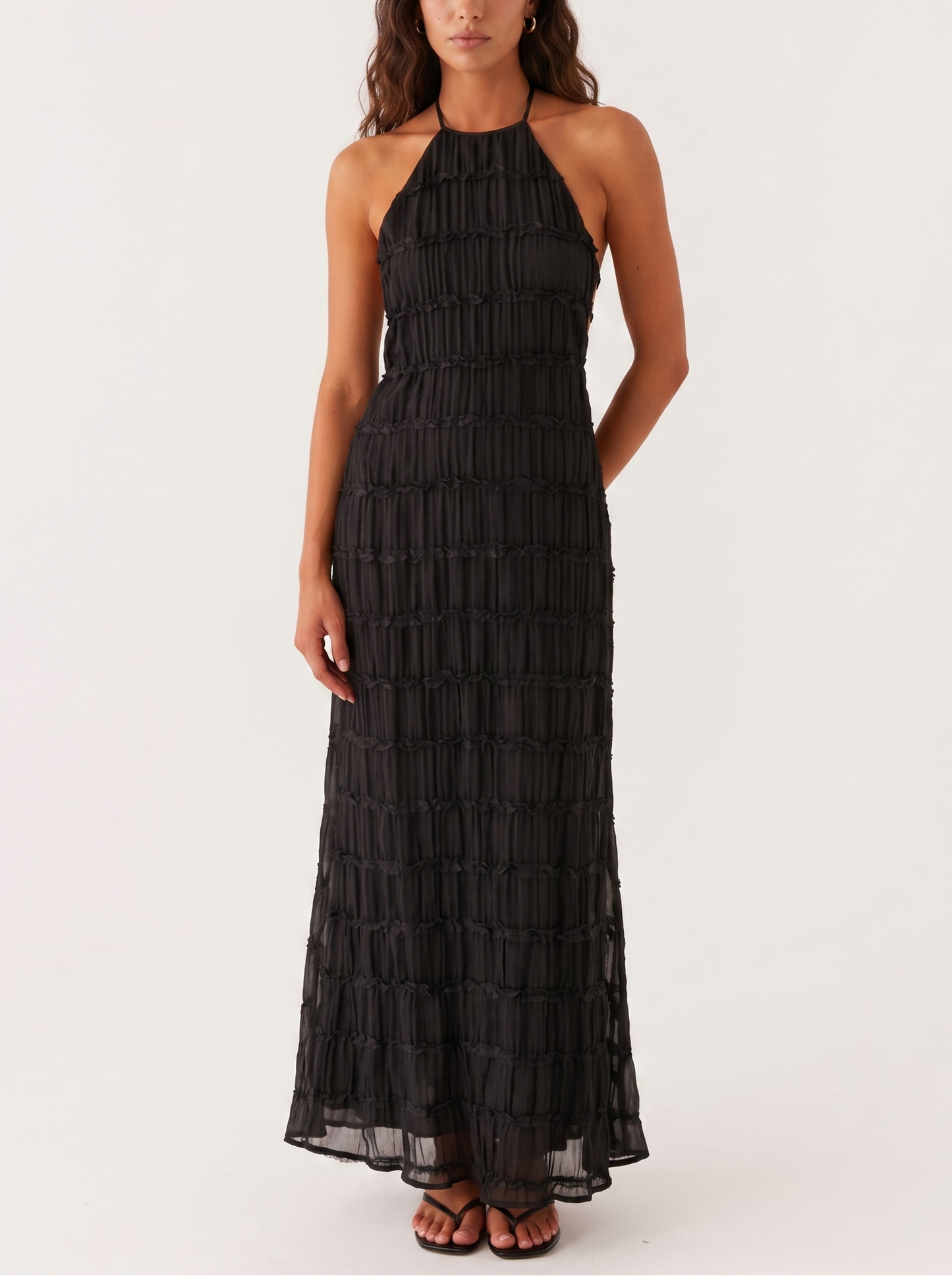 Maite - Vestito Maxi Elegante Estivo con Scollo a Halterneck