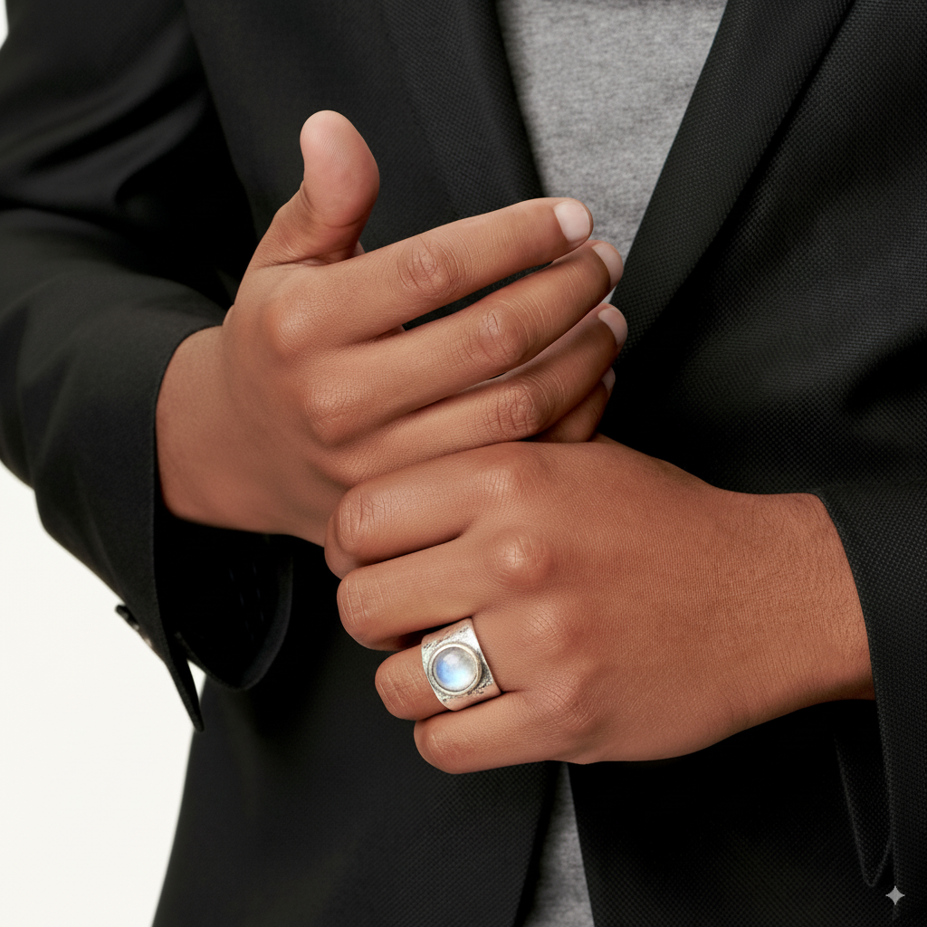 Reyes - Anello Boho in Pietra di Luna