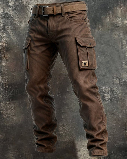 Ruben - Pantaloni Utilitari da Uomo con Diverse Tasche e Cuciture Rinforzate