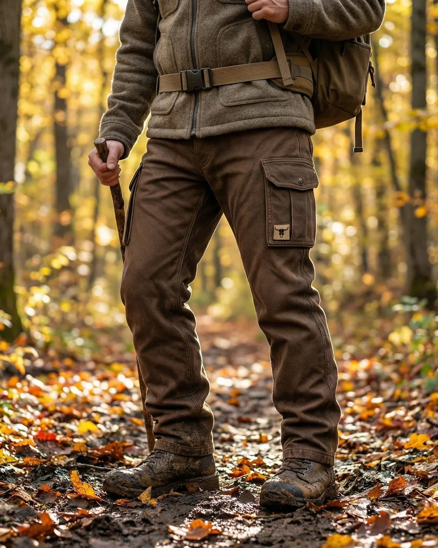 Ruben - Pantaloni Utilitari da Uomo con Diverse Tasche e Cuciture Rinforzate