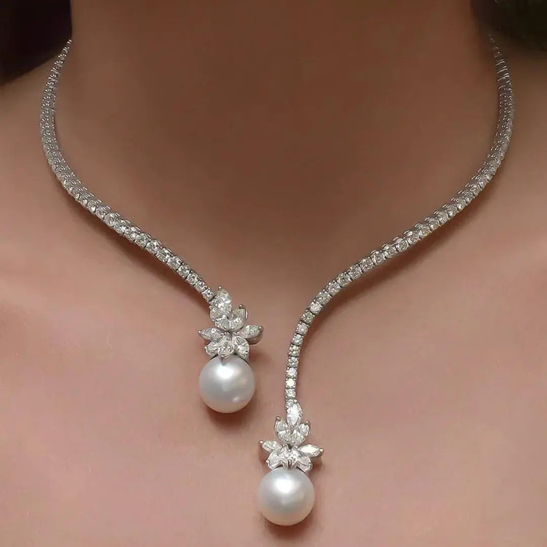 Valentina - Collana Elegante con Perle in Argento Sterling