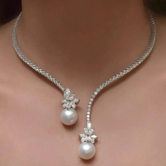 Valentina - Collana Elegante con Perle in Argento Sterling