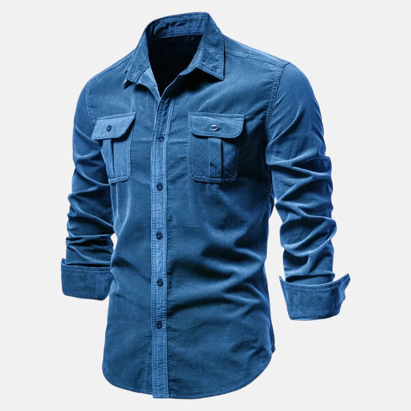 Pedro | Camicia in velluto a coste a maniche lunghe