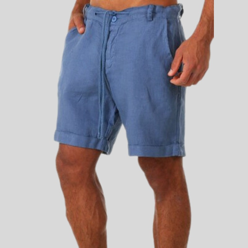Adrián | Pantaloncino in lino da uomo con vita regolabile