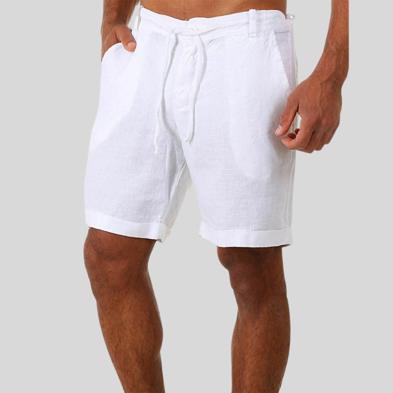Adrián | Pantaloncino in lino da uomo con vita regolabile