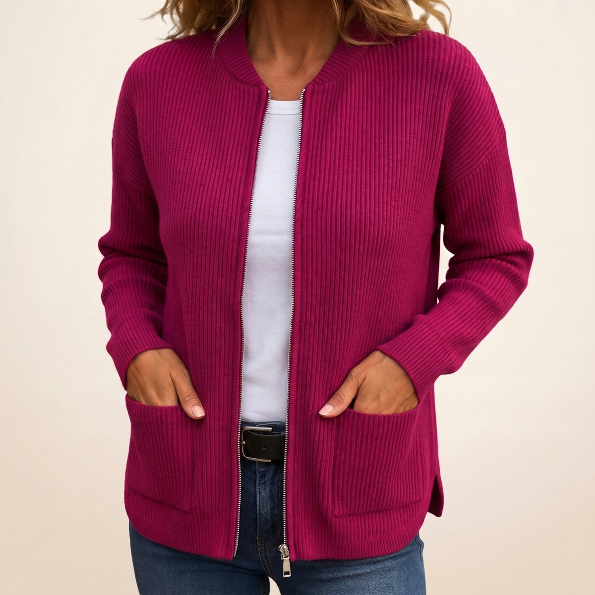 Serena - Cardigan da Donna Caldo con Tasche Profonde