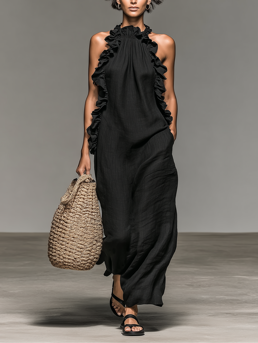 Ainara - Vestito Lungo con Tasche