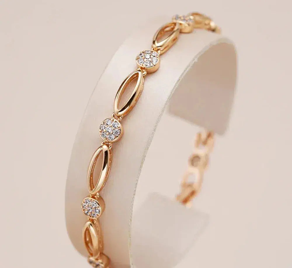 Socorro - Elegante Bracciale Dorato con Zircone