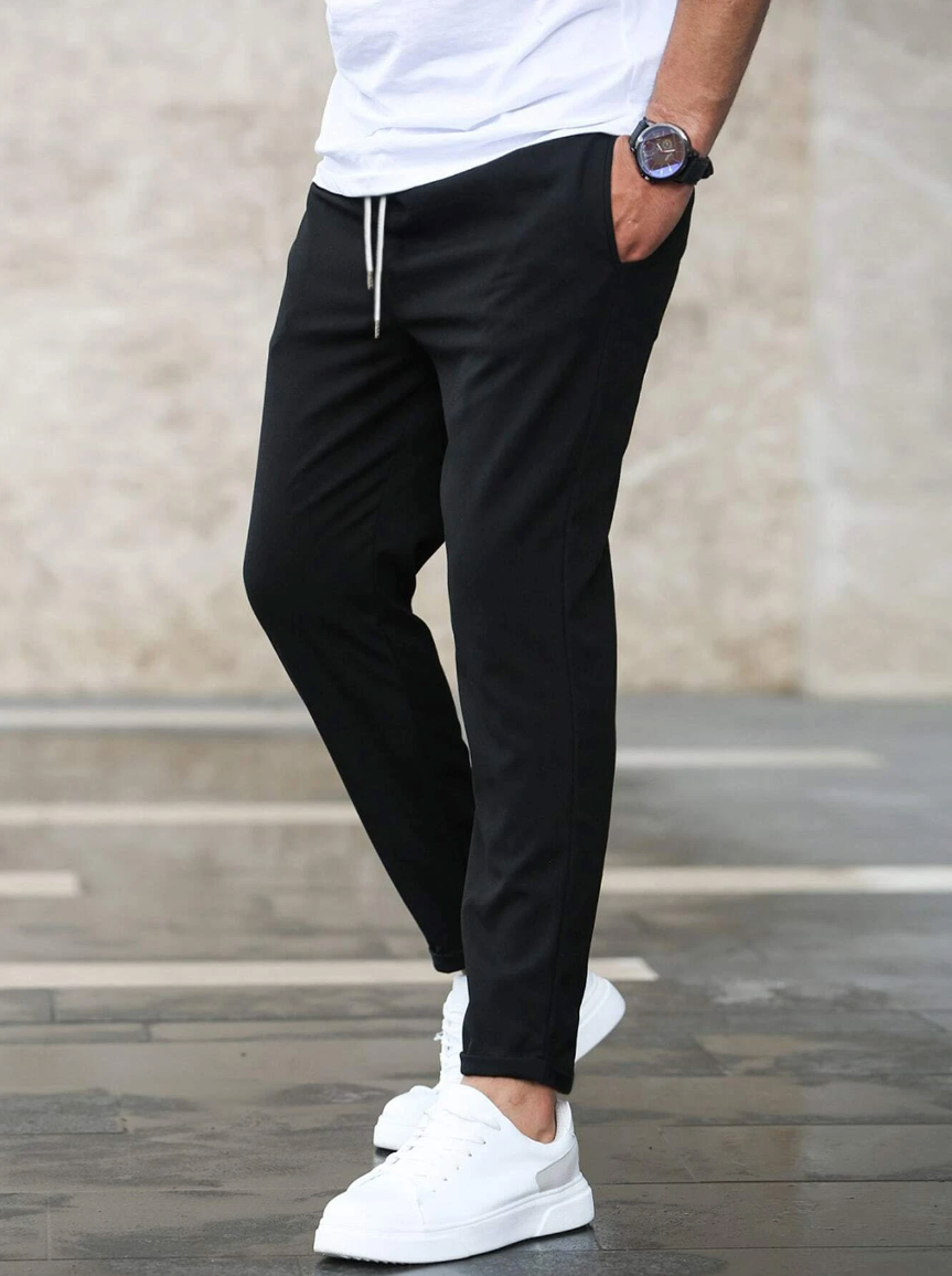 Gonzalo | Pantaloni Chino Slim Fit da Uomo con Vita Elastica e Cordino