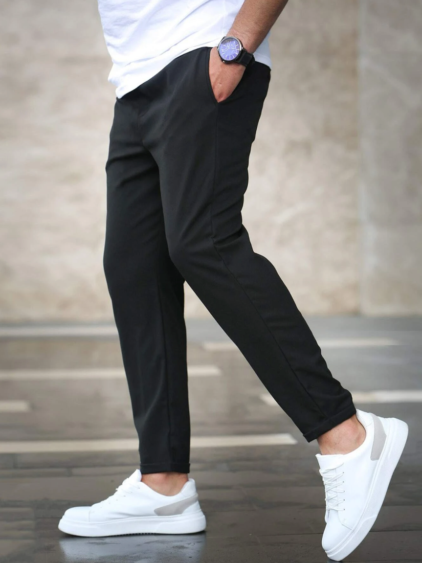 Gonzalo | Pantaloni Chino Slim Fit da Uomo con Vita Elastica e Cordino