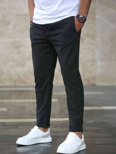 Gonzalo | Pantaloni Chino Slim Fit da Uomo con Vita Elastica e Cordino