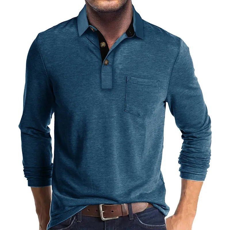 Guillermo | Polo a maniche lunghe da uomo con colletto e tasca