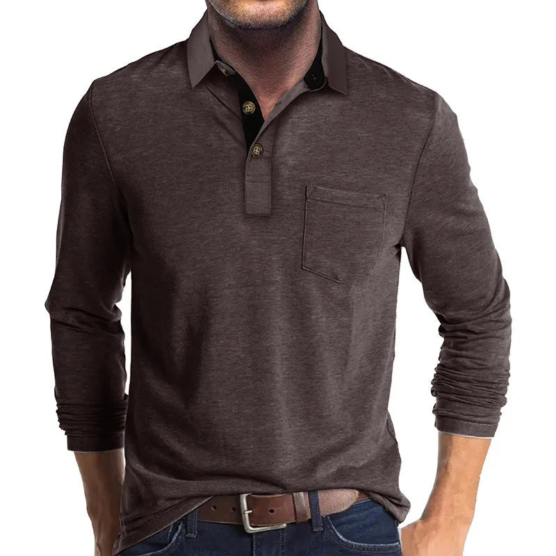 Guillermo | Polo a maniche lunghe da uomo con colletto e tasca